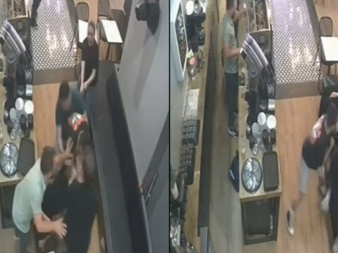 Kafede korkunç saldırı: Çalışanı kemiklerini kırana kadar darbetti! O anlar kamerada